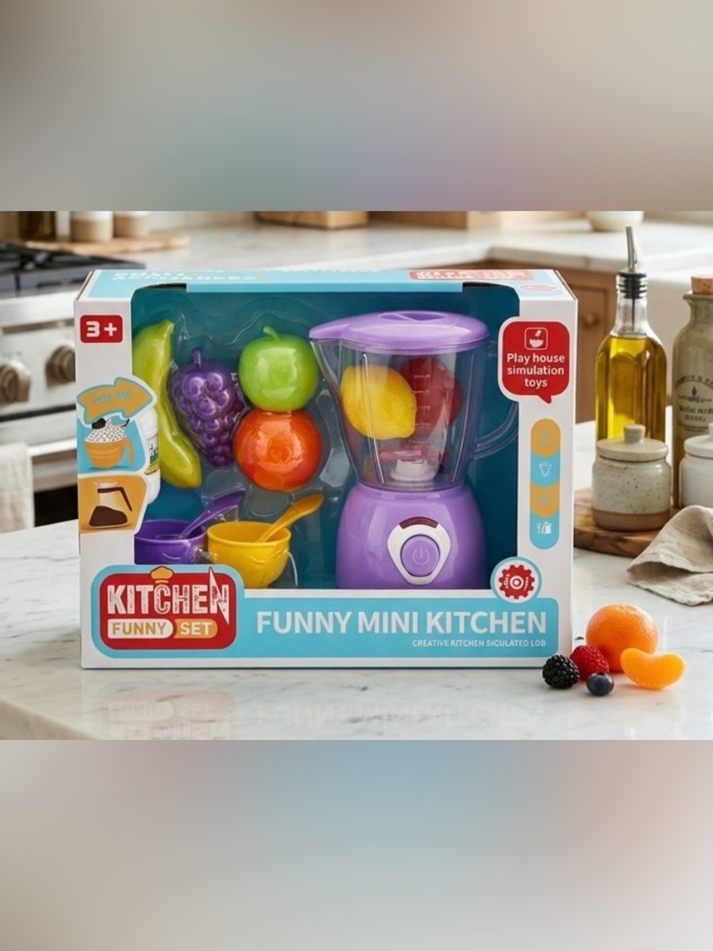 Funny Mini Kitchen Kids Blender Toy Set - Purple